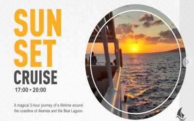 Wycieczka fakultatywna, Wycieczka Rejs na Blue Lagoon z Pafos rejs na zachód słońca z transferem z adresu